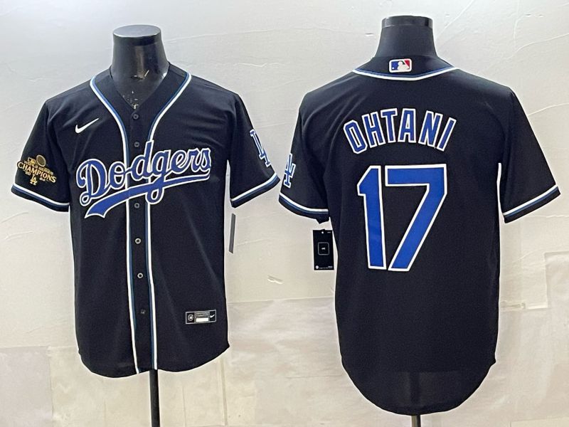 Men 2025 Los Angeles Dodgers #17 Ohtani Black Nike MLB Jersey style 089->los angeles dodgers->MLB Jersey